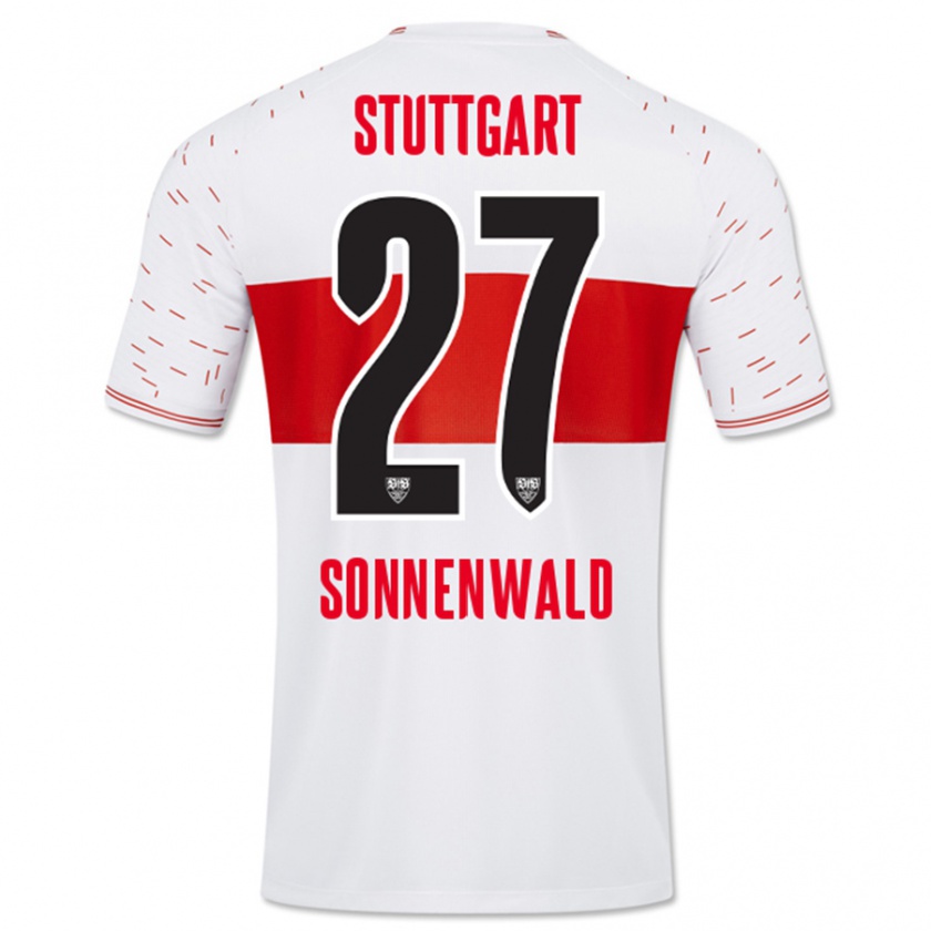 Kandiny Kinderen Lukas Sonnenwald #27 Wit Thuisshirt Thuistenue 2023/24 T-Shirt België