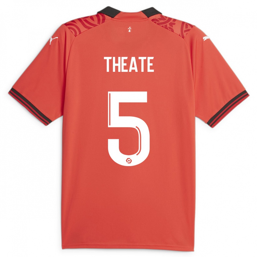 Kandiny Bambino Maglia Arthur Theate #5 Rosso Kit Gara Home 2023/24 Maglietta