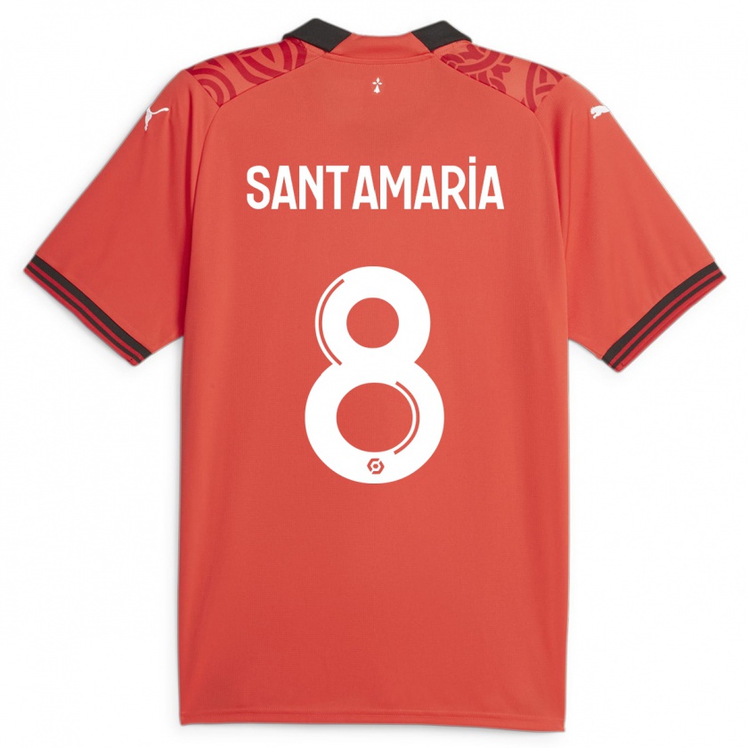 Kandiny Kinder Baptiste Santamaria #8 Rot Heimtrikot Trikot 2023/24 T-Shirt Österreich