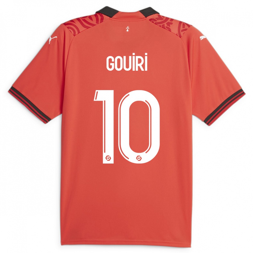 Kandiny Bambino Maglia Amine Gouiri #10 Rosso Kit Gara Home 2023/24 Maglietta