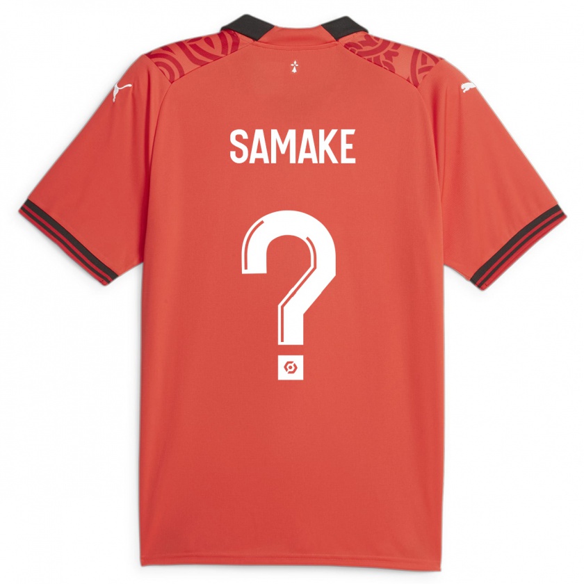 Kandiny Bambino Maglia Wilson Samaké #0 Rosso Kit Gara Home 2023/24 Maglietta