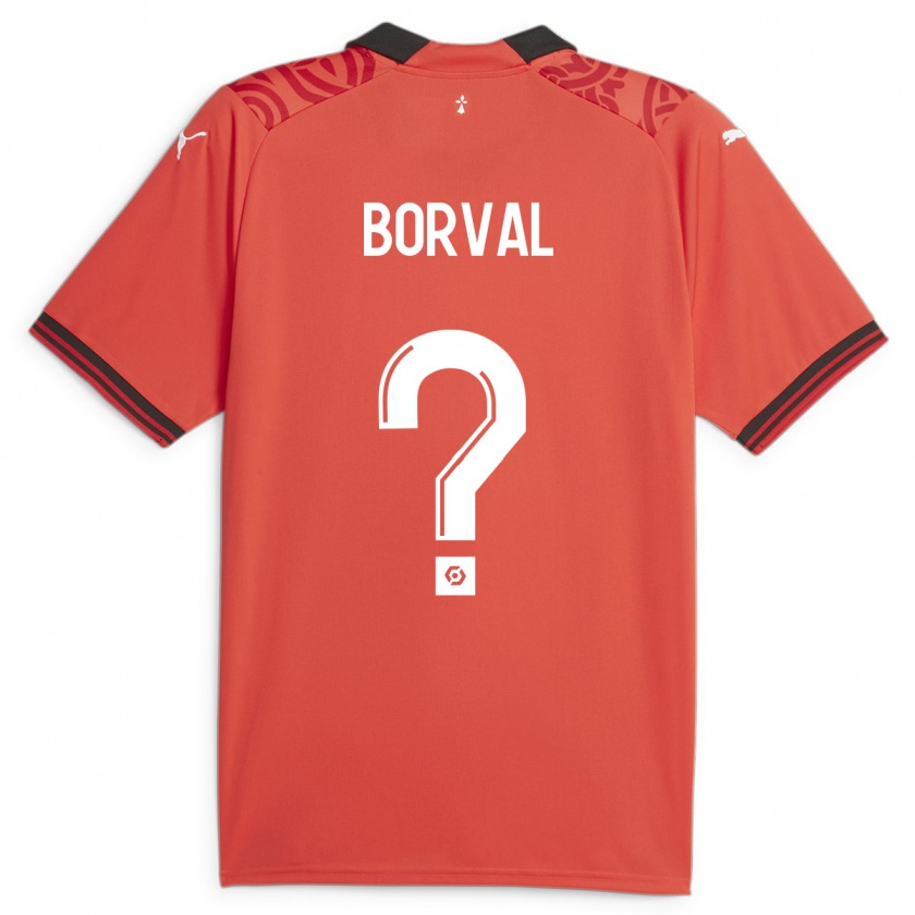 Kandiny Bambino Maglia Cyril Borval #0 Rosso Kit Gara Home 2023/24 Maglietta