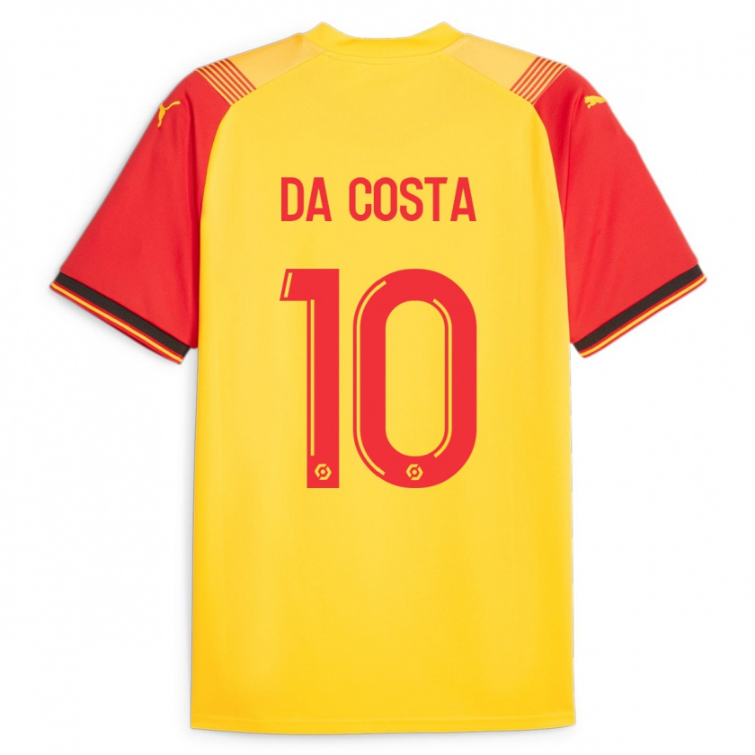 Kandiny Bambino Maglia David Pereira Da Costa #10 Giallo Kit Gara Home 2023/24 Maglietta