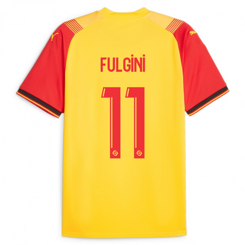 Kandiny Bambino Maglia Angelo Fulgini #11 Giallo Kit Gara Home 2023/24 Maglietta