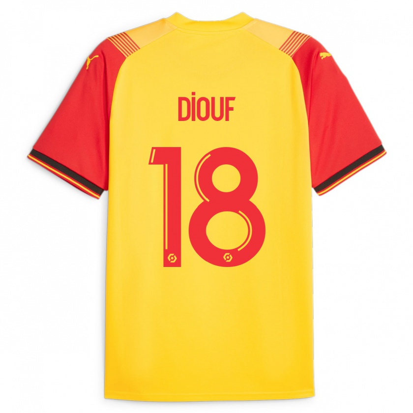 Kandiny Kinderen Andy Diouf #18 Geel Thuisshirt Thuistenue 2023/24 T-Shirt België