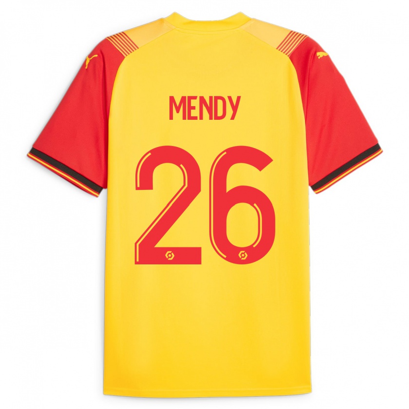 Kandiny Kinderen Nampalys Mendy #26 Geel Thuisshirt Thuistenue 2023/24 T-Shirt België