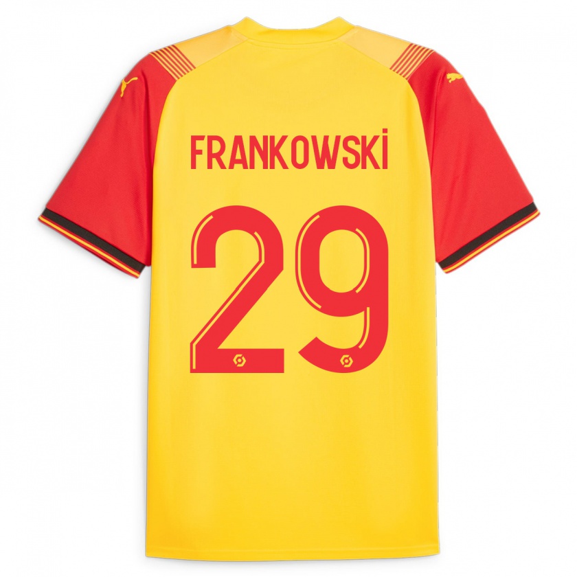 Kandiny Kinderen Przemyslaw Frankowski #29 Geel Thuisshirt Thuistenue 2023/24 T-Shirt België