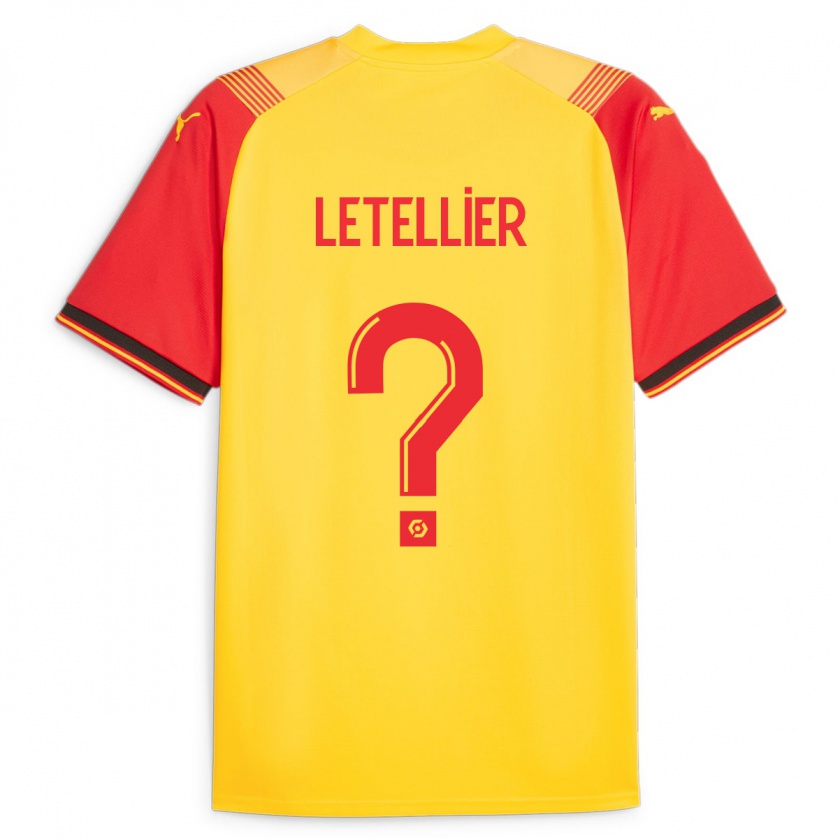 Kandiny Kinderen Trévor Letellier #0 Geel Thuisshirt Thuistenue 2023/24 T-Shirt België