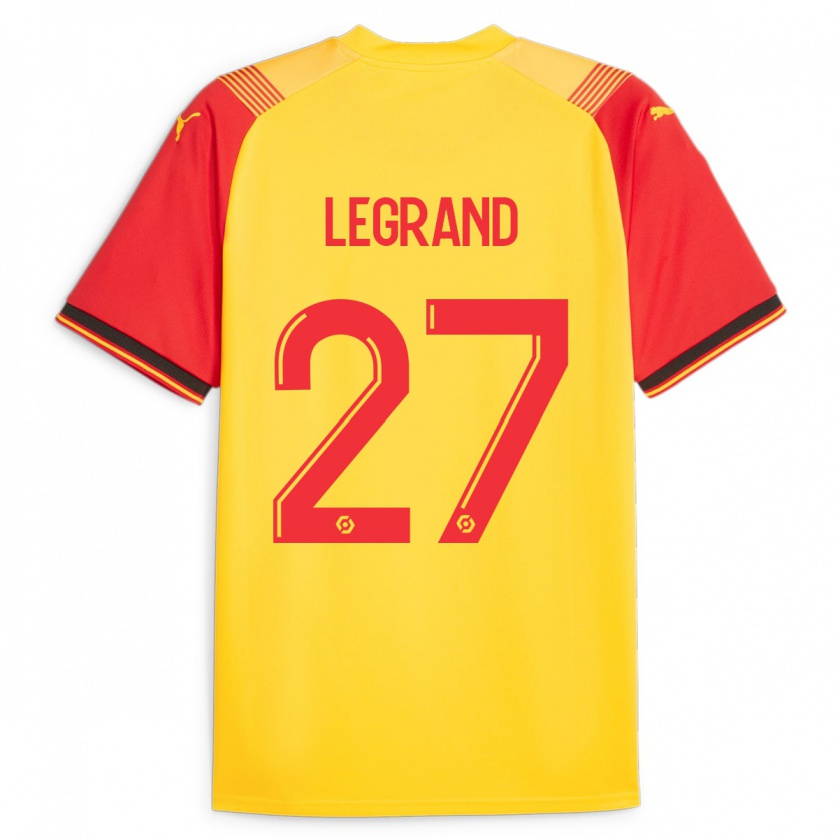 Kandiny Kinderen Bérénice Legrand #27 Geel Thuisshirt Thuistenue 2023/24 T-Shirt België