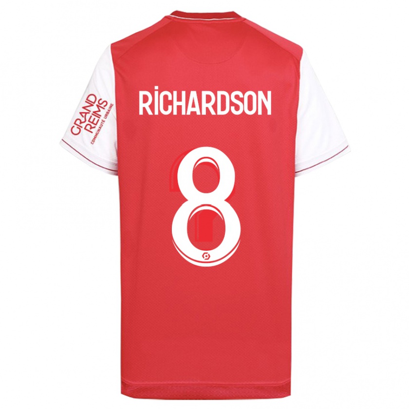 Kandiny Kinderen Amir Richardson #8 Rood Thuisshirt Thuistenue 2023/24 T-Shirt België