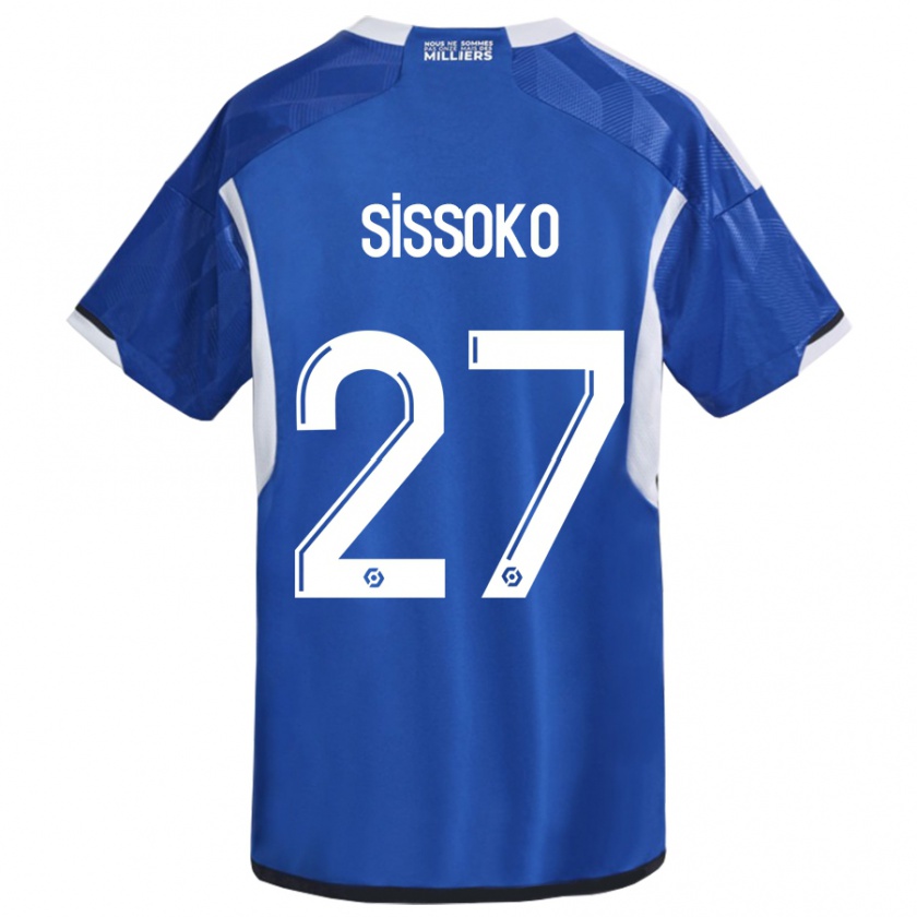 Kandiny Kinder Ibrahima Sissoko #27 Blau Heimtrikot Trikot 2023/24 T-Shirt Österreich