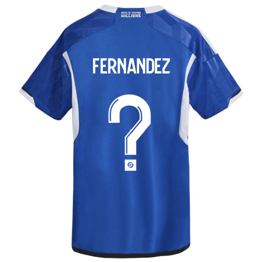 Kandiny Kinderen Elies Araar Fernandez #0 Blauw Thuisshirt Thuistenue 2023/24 T-Shirt België