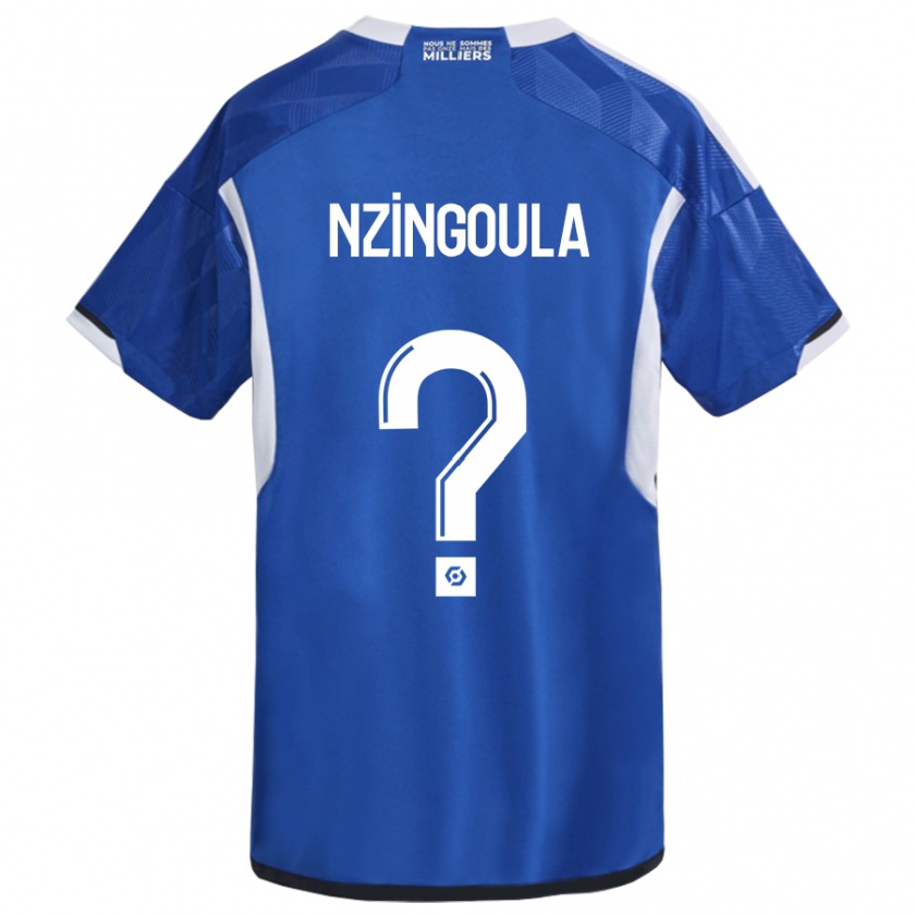 Kandiny Bambino Maglia Rabby Nzingoula #0 Blu Kit Gara Home 2023/24 Maglietta