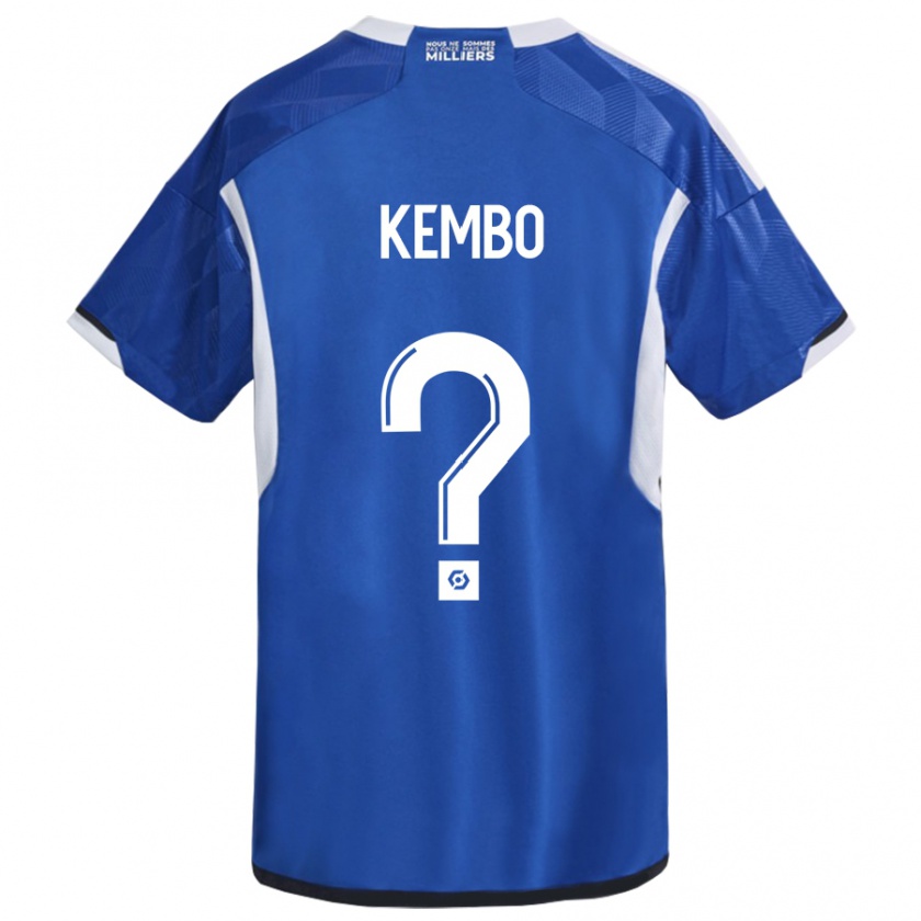 Kandiny Kinderen Driss Kembo #0 Blauw Thuisshirt Thuistenue 2023/24 T-Shirt België