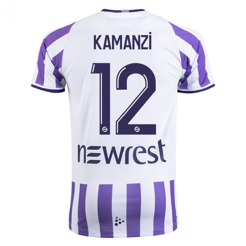 Kandiny Niño Camiseta Warren Kamanzi #12 Blanco 1ª Equipación 2023/24 La Camisa