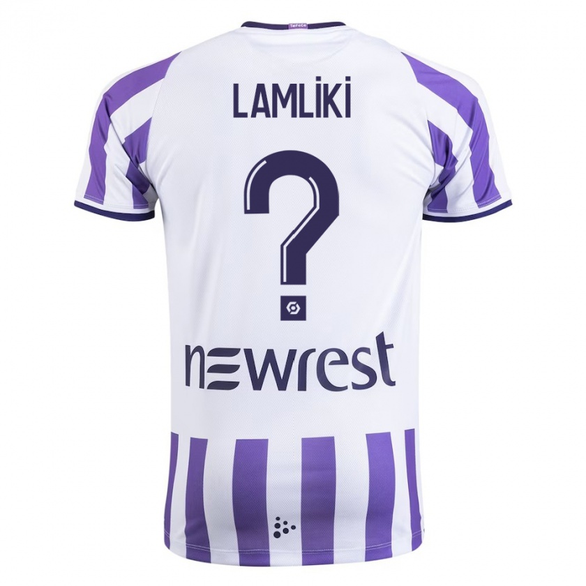 Kandiny Niño Camiseta Nassim Lamliki #0 Blanco 1ª Equipación 2023/24 La Camisa