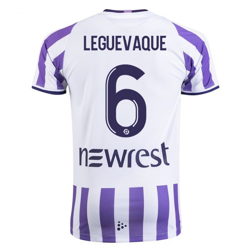 Kandiny Bambino Maglia Laurie Leguevaque #6 Bianco Kit Gara Home 2023/24 Maglietta