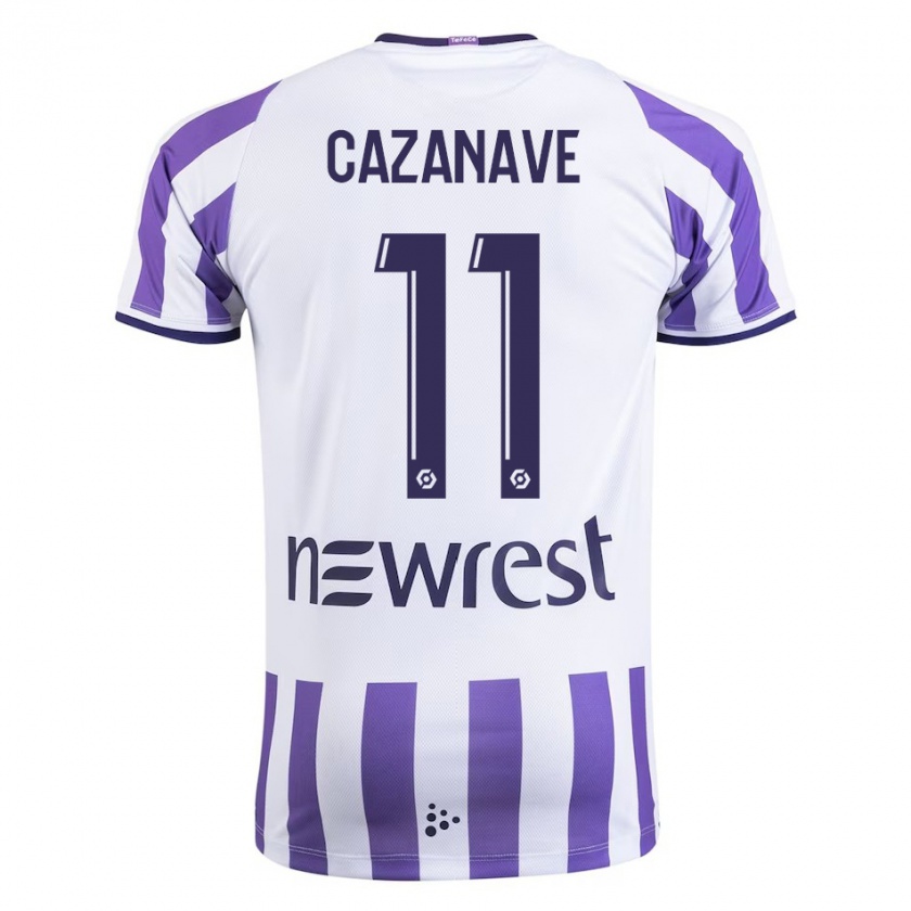 Kandiny Bambino Maglia Julie Cazanave #11 Bianco Kit Gara Home 2023/24 Maglietta