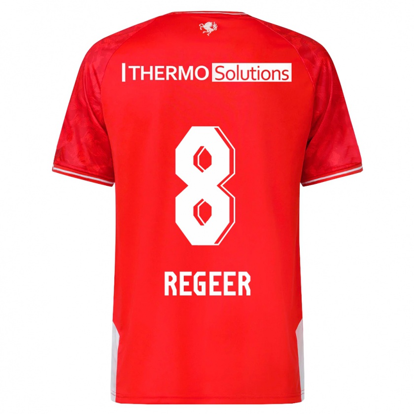 Kandiny Niño Camiseta Youri Regeer #8 Rojo 1ª Equipación 2023/24 La Camisa