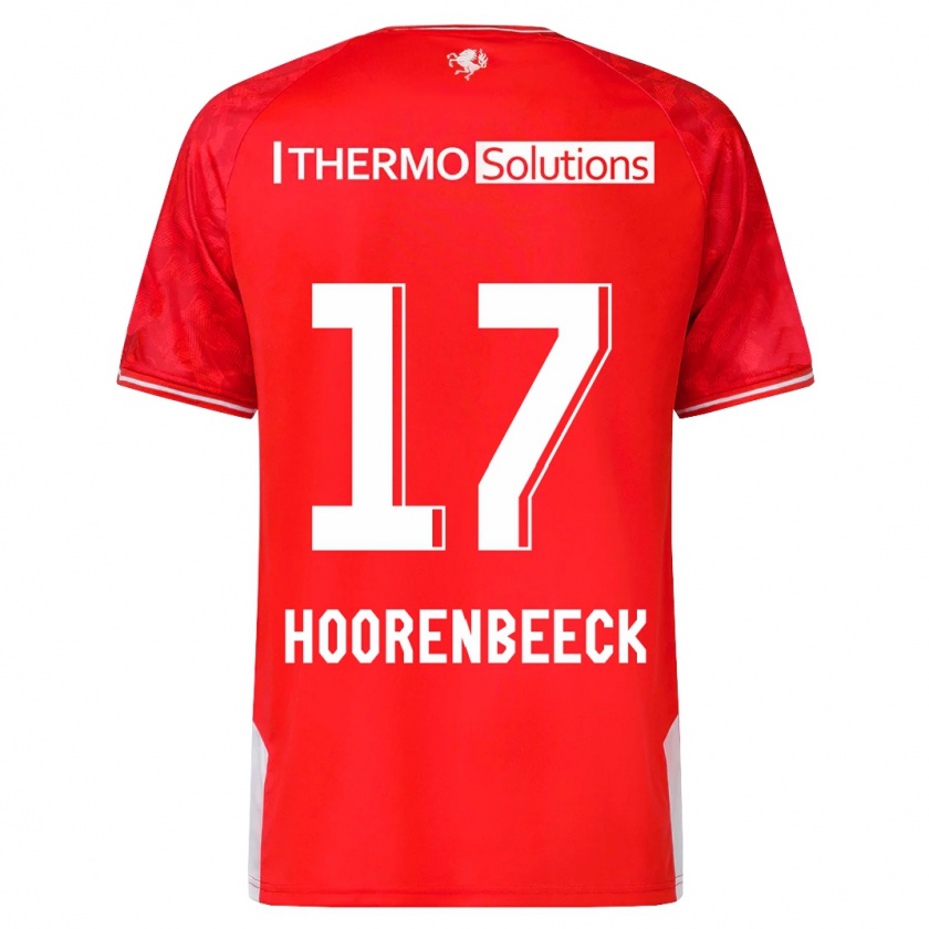 Kandiny Kinderen Alec Van Hoorenbeeck #17 Rood Thuisshirt Thuistenue 2023/24 T-Shirt België