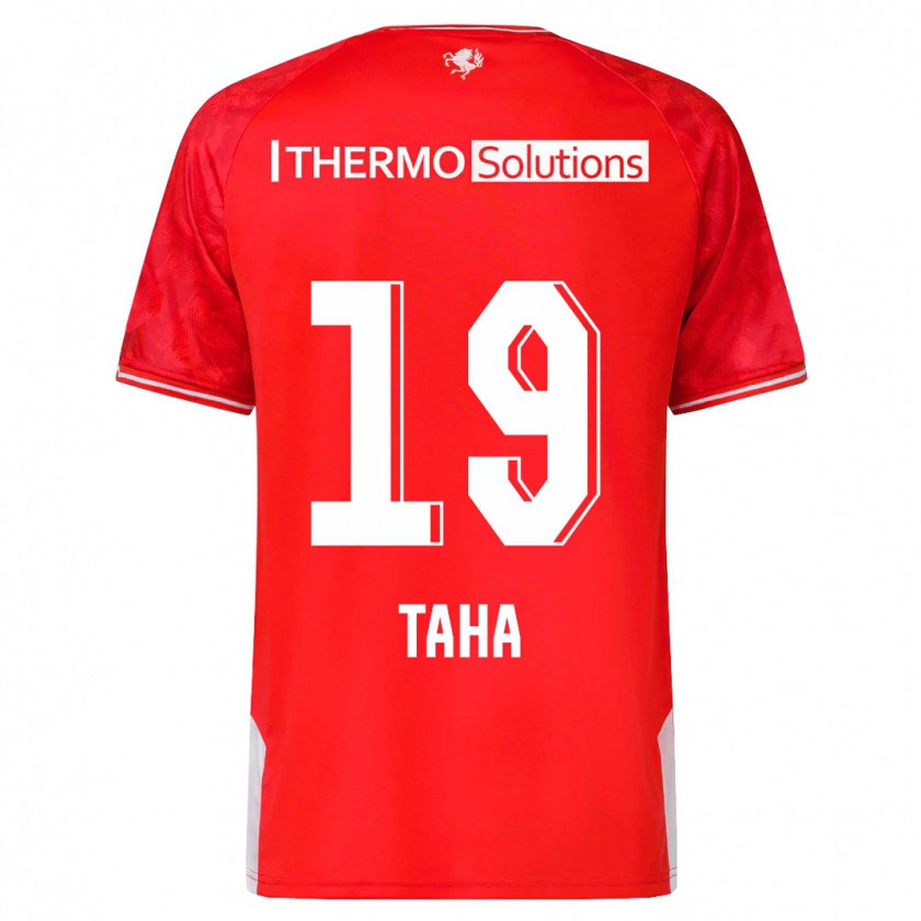 Kandiny Kinderen Younes Taha #19 Rood Thuisshirt Thuistenue 2023/24 T-Shirt België