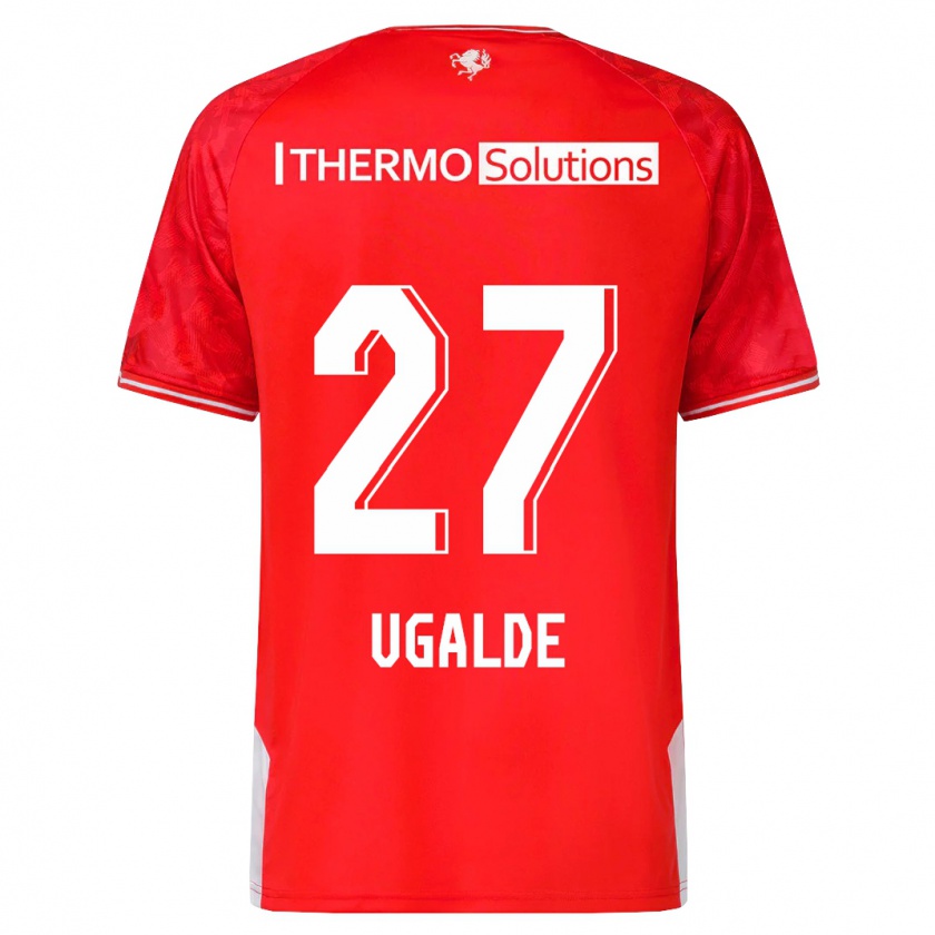 Kandiny Niño Camiseta Manfred Ugalde #27 Rojo 1ª Equipación 2023/24 La Camisa