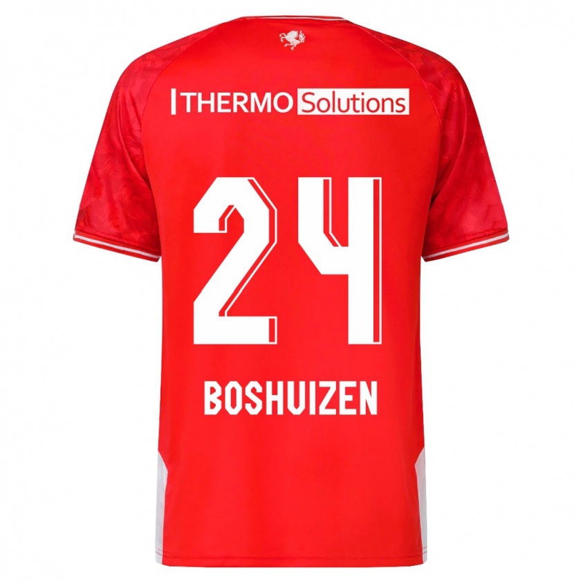 Kandiny Niño Camiseta Annouk Boshuizen #24 Rojo 1ª Equipación 2023/24 La Camisa