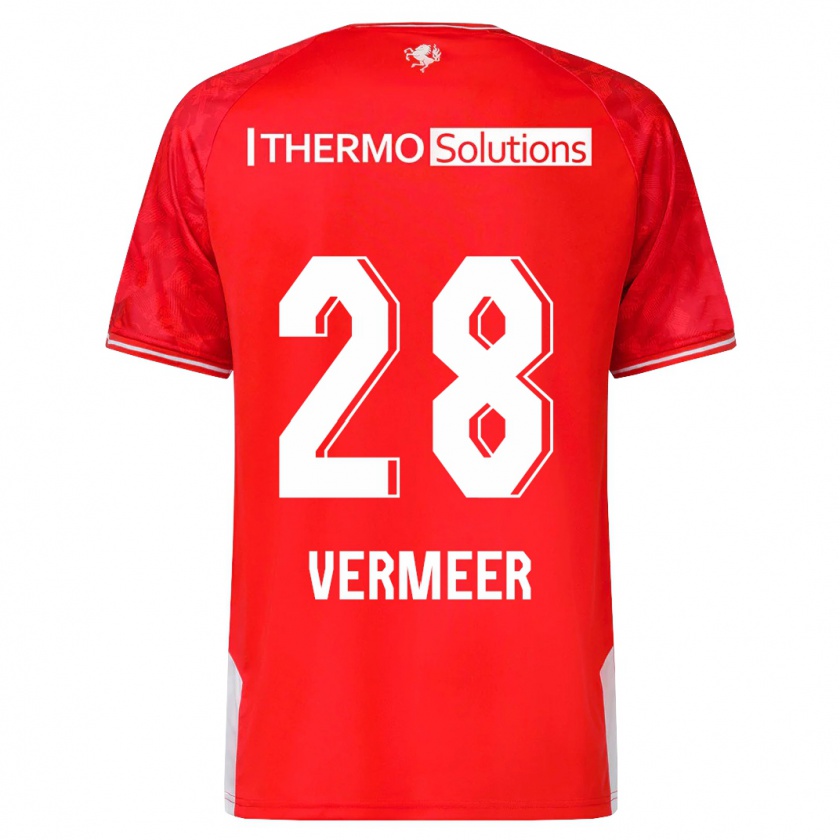 Kandiny Kinderen Sofie Rianne Vermeer #28 Rood Thuisshirt Thuistenue 2023/24 T-Shirt België