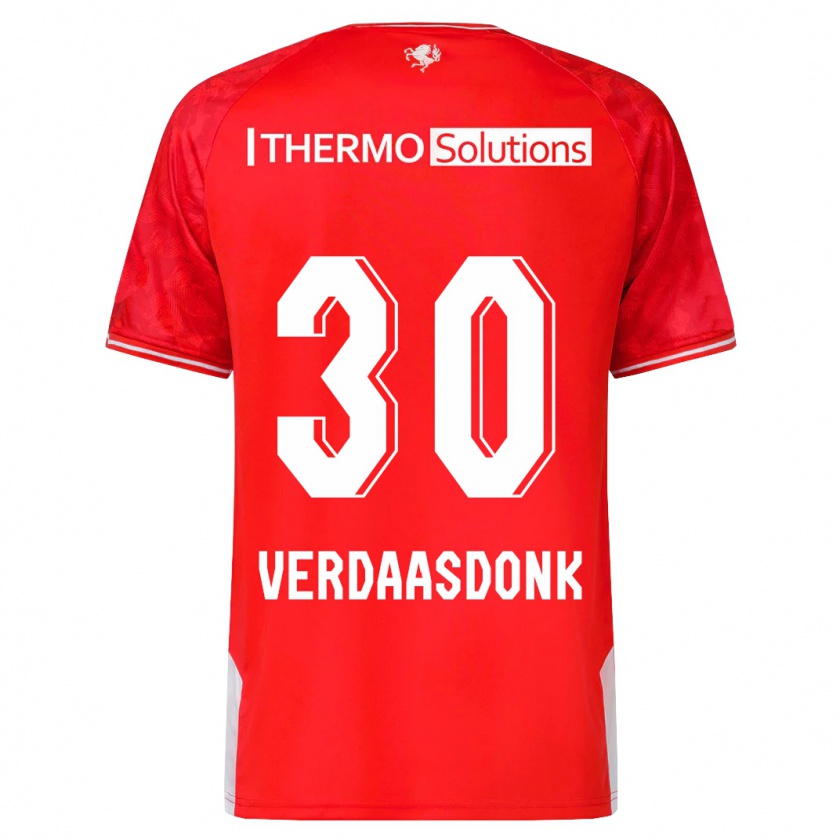 Kandiny Bambino Maglia Suus Verdaasdonk #30 Rosso Kit Gara Home 2023/24 Maglietta