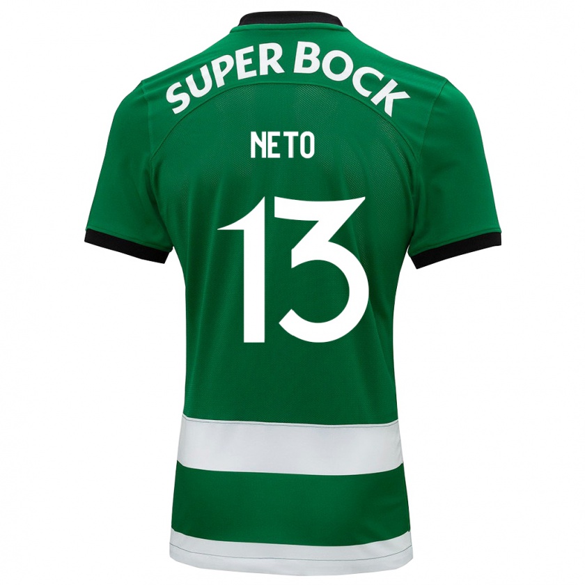 Kandiny Bambino Maglia Luís Neto #13 Verde Kit Gara Home 2023/24 Maglietta