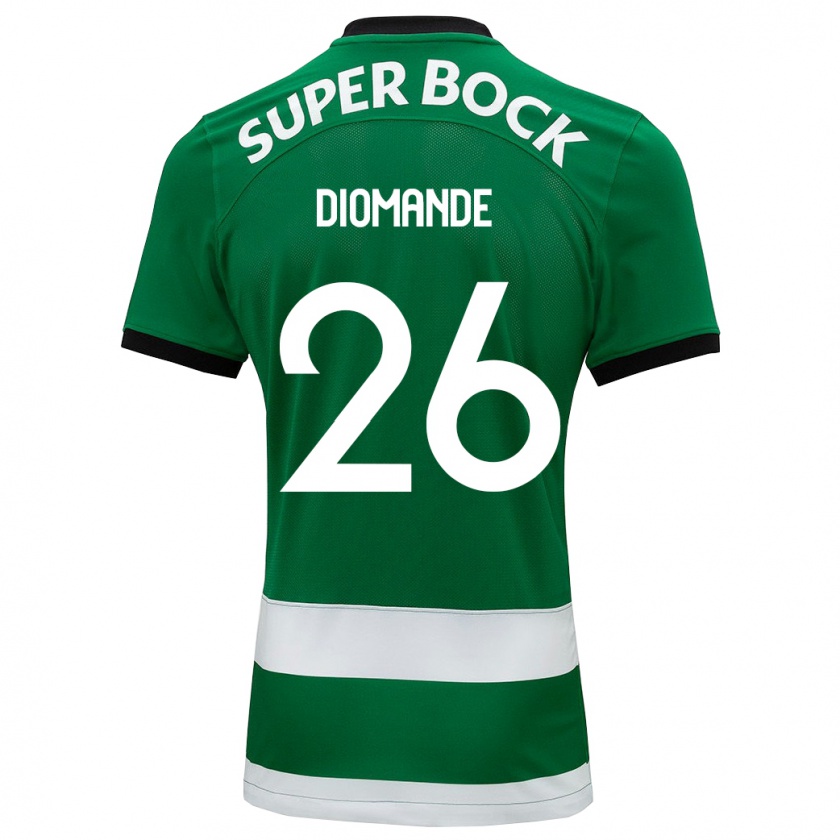 Kandiny Niño Camiseta Ousmane Diomande #26 Verde 1ª Equipación 2023/24 La Camisa