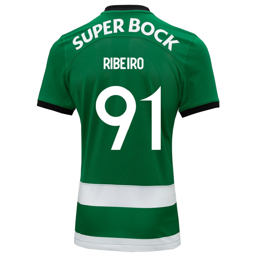 Kandiny Niño Camiseta Rodrigo Ribeiro #91 Verde 1ª Equipación 2023/24 La Camisa