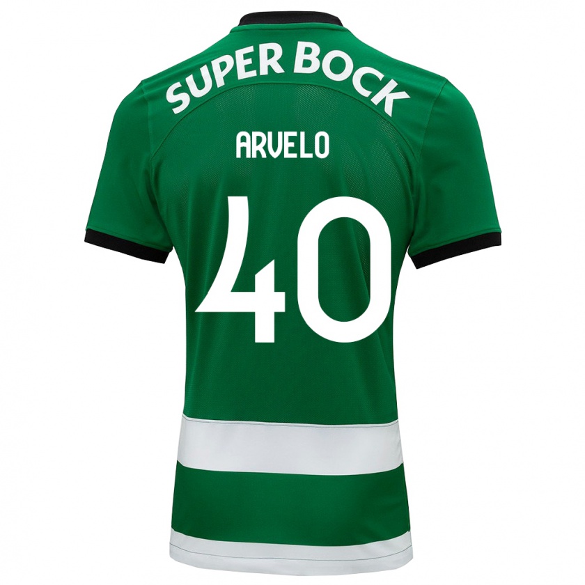 Kandiny Niño Camiseta Adam Arvelo #40 Verde 1ª Equipación 2023/24 La Camisa