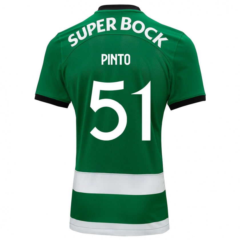 Kandiny Bambino Maglia Diogo Pinto #51 Verde Kit Gara Home 2023/24 Maglietta