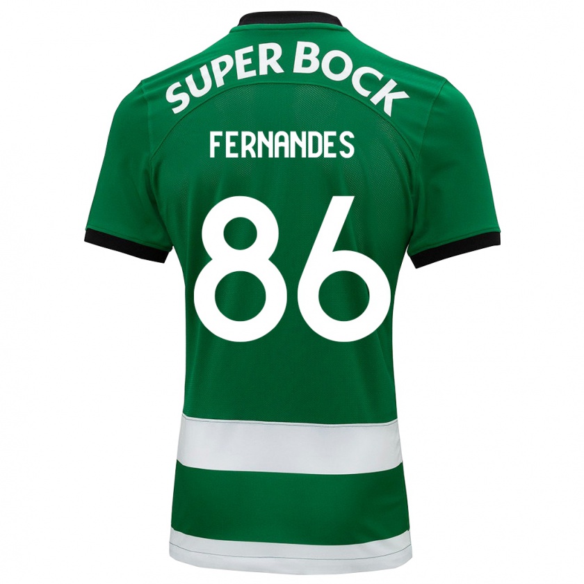 Kandiny Bambino Maglia Emanuel Fernandes #86 Verde Kit Gara Home 2023/24 Maglietta