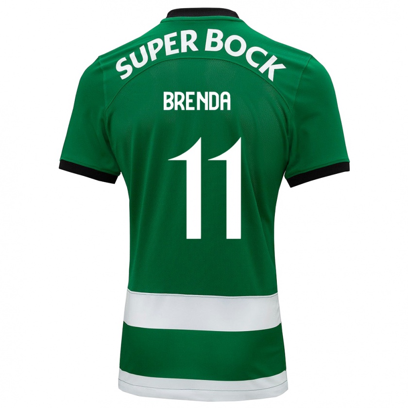 Kandiny Niño Camiseta Brenda Pérez Soler #11 Verde 1ª Equipación 2023/24 La Camisa