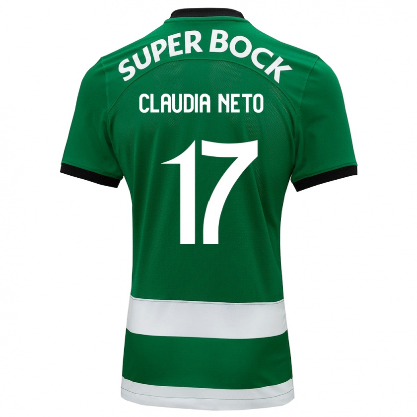 Kandiny Niño Camiseta Cláudia Teresa Pires Neto #17 Verde 1ª Equipación 2023/24 La Camisa