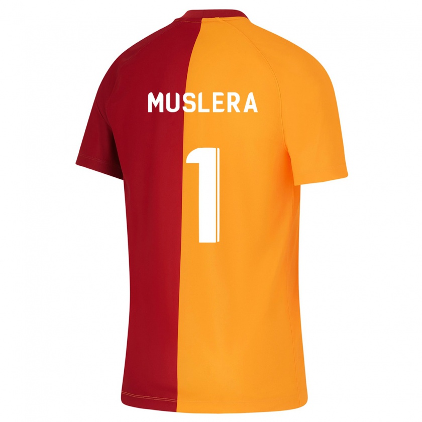 Kandiny Bambino Maglia Fernando Muslera #1 Arancia Kit Gara Home 2023/24 Maglietta