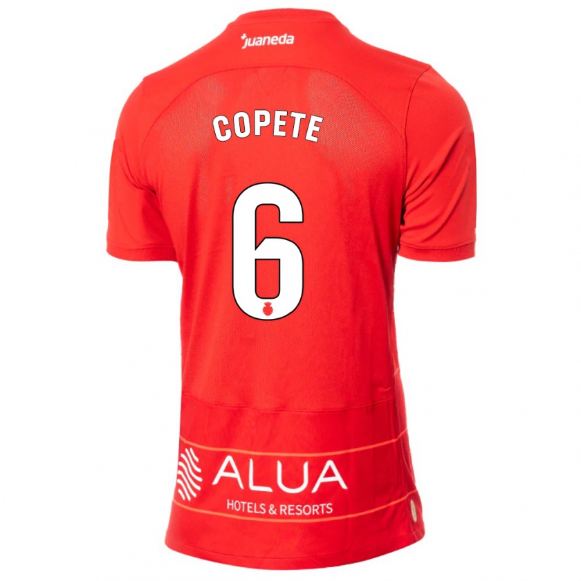 Kandiny Bambino Maglia José Copete #6 Rosso Kit Gara Home 2023/24 Maglietta