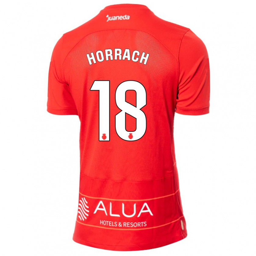 Kandiny Bambino Maglia Barto Horrach #18 Rosso Kit Gara Home 2023/24 Maglietta