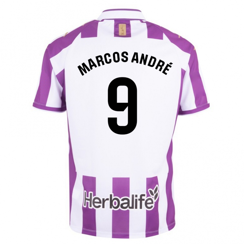 Kandiny Kinderen Marcos André #9 Paars Thuisshirt Thuistenue 2023/24 T-Shirt België