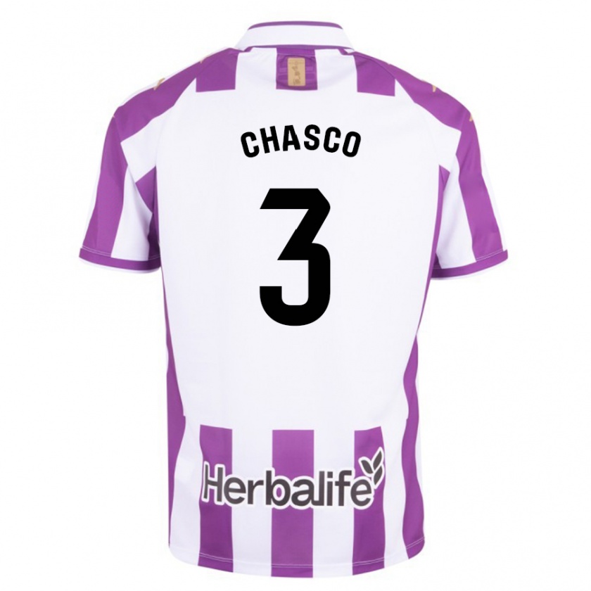 Kandiny Kinderen Raúl Chasco #3 Paars Thuisshirt Thuistenue 2023/24 T-Shirt België