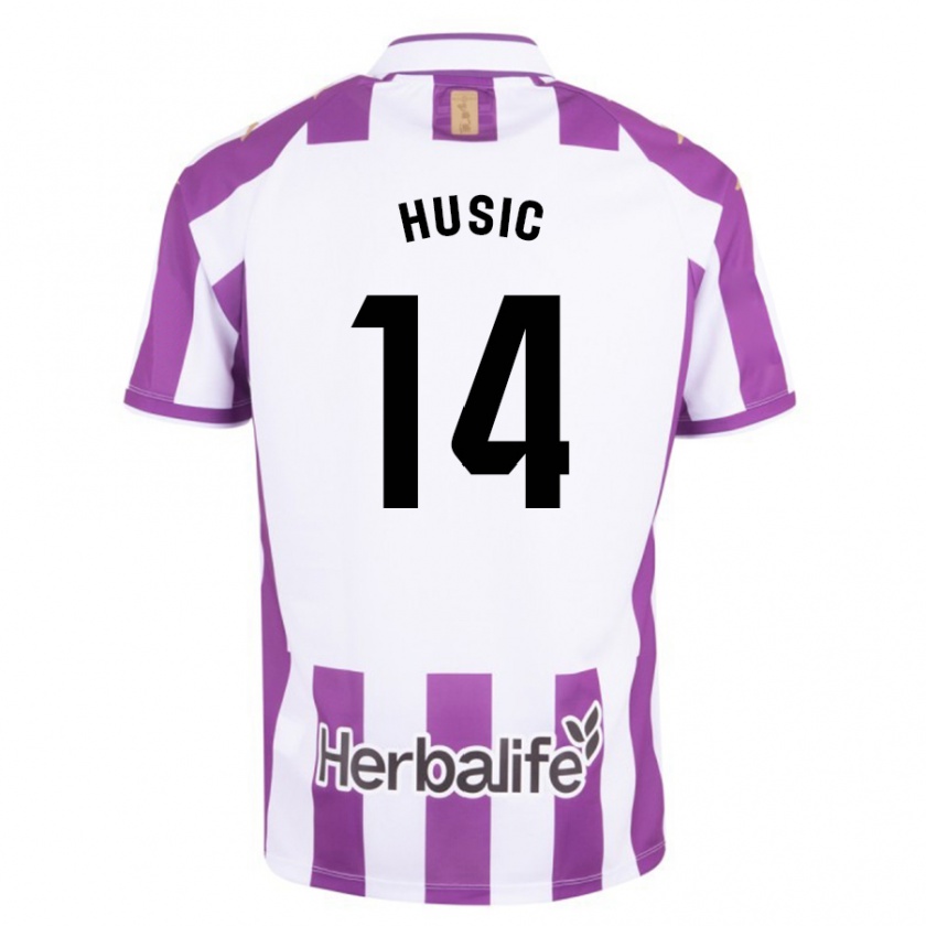 Kandiny Kinderen Salih Husic #14 Paars Thuisshirt Thuistenue 2023/24 T-Shirt België