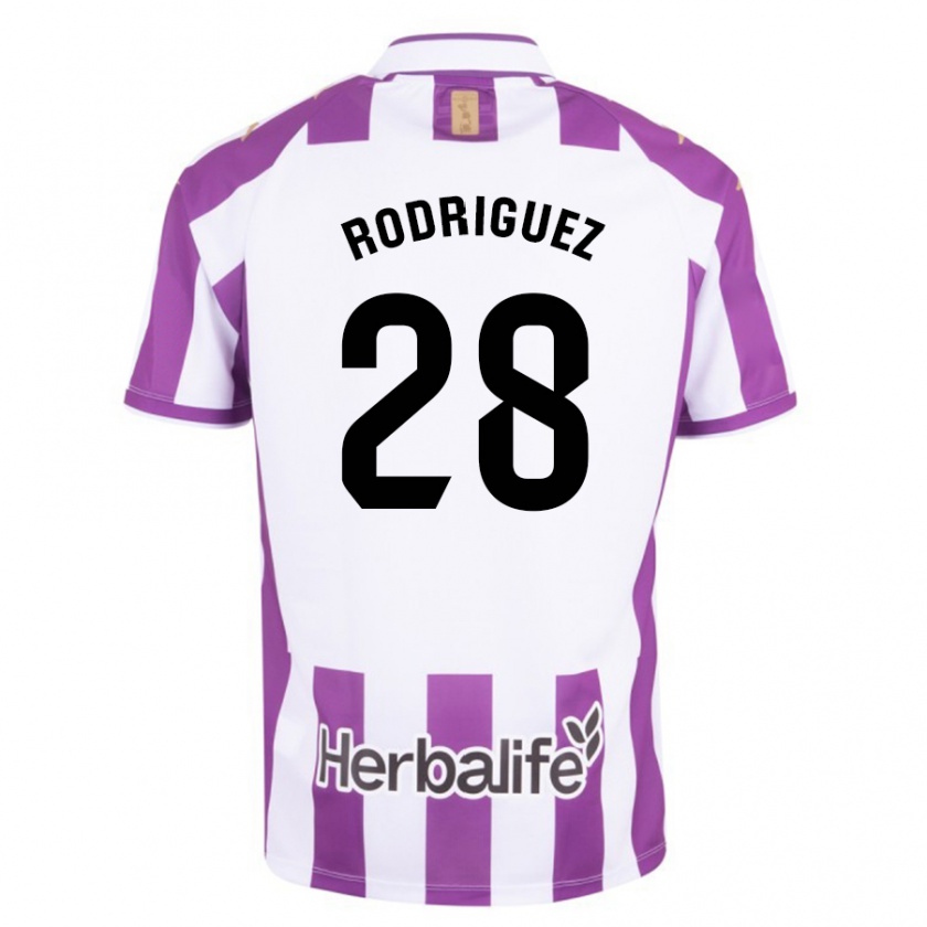 Kandiny Kinderen Yago Rodríguez #28 Paars Thuisshirt Thuistenue 2023/24 T-Shirt België