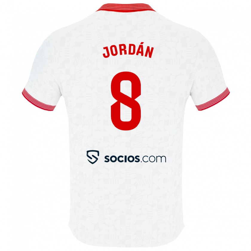 Kandiny Bambino Maglia Joan Jordán #8 Bianco Kit Gara Home 2023/24 Maglietta