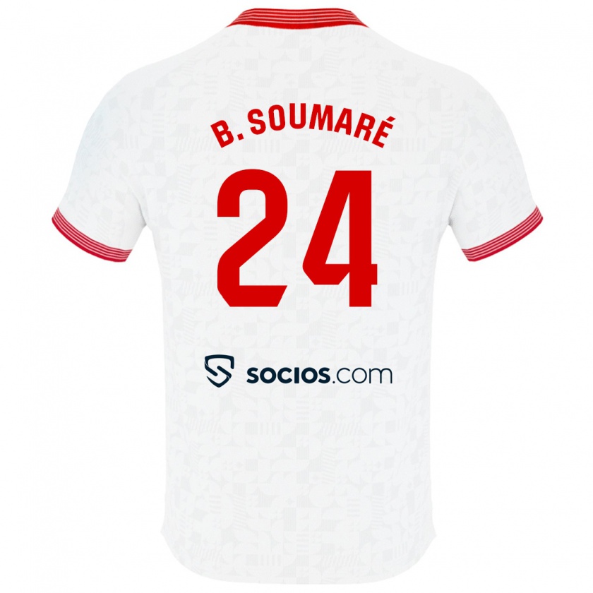 Kandiny Bambino Maglia Boubakary Soumaré #24 Bianco Kit Gara Home 2023/24 Maglietta