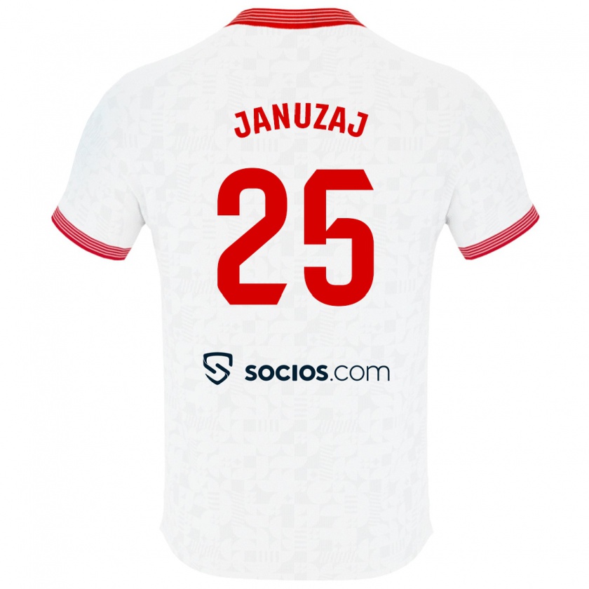 Kandiny Kinderen Adnan Januzaj #25 Wit Thuisshirt Thuistenue 2023/24 T-Shirt België