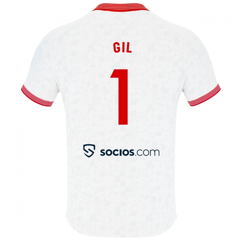 Kandiny Bambino Maglia David Gil #1 Bianco Kit Gara Home 2023/24 Maglietta