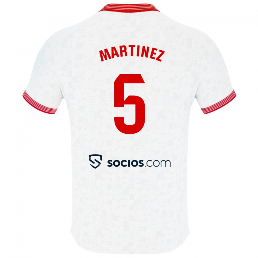 Kandiny Kinder Sergio Martínez #5 Weiß Heimtrikot Trikot 2023/24 T-Shirt Österreich