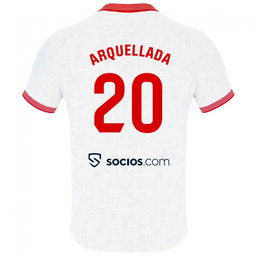 Kandiny Bambino Maglia Álvaro Arquellada #20 Bianco Kit Gara Home 2023/24 Maglietta